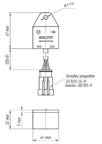 Блок контроля напряжения 4092.3787 (аналог 4099.3747)