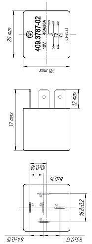 409.3787-02 12В 40А/30А 5-ти контактное