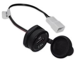 Розетка USB в корпусе с проводами РКК-USB