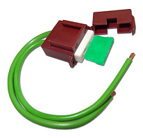 Держатель плоского предохранителя керамический с проводами 4,0 кв.мм. ДПр30А