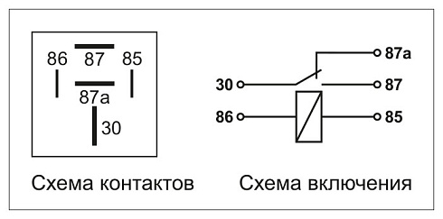 411.3787-07 24В 40А/30А 5-ти контактное