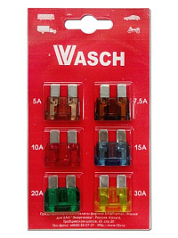 Предохранители плоские 6 шт. (5; 7,5; 10; 15; 20; 30A)