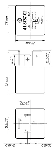 41.3787-02 12В 80А 4-х контактное с резистором