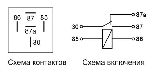 409.3787-02 12В 40А/30А 5-ти контактное